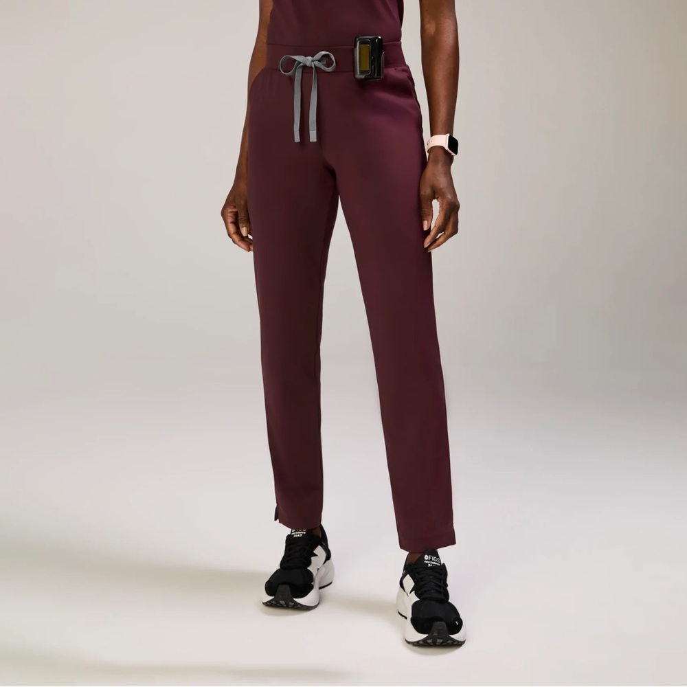 Figs Tena FORMx Slim Tapered Scrub Pants in Burgundy